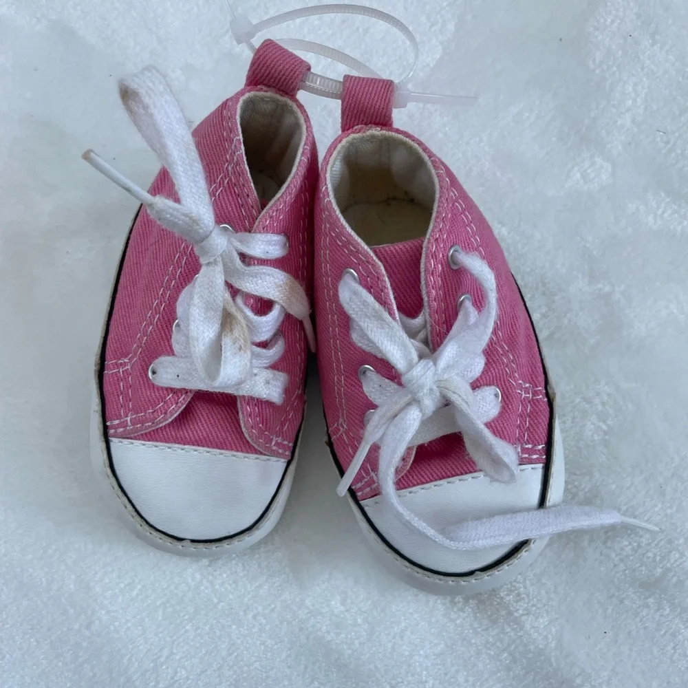 EUC Pink Infant Converse Soft Sneakers